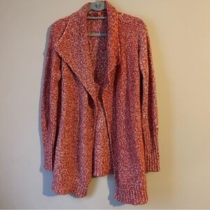 ModCloth Marled Pink Open Drape Long Cardigan